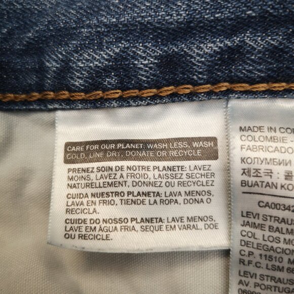 Levi's 559 Men's Size 33 Medium Wash Zipper & Button Closure Blue Jeans - Picture 4 of 15